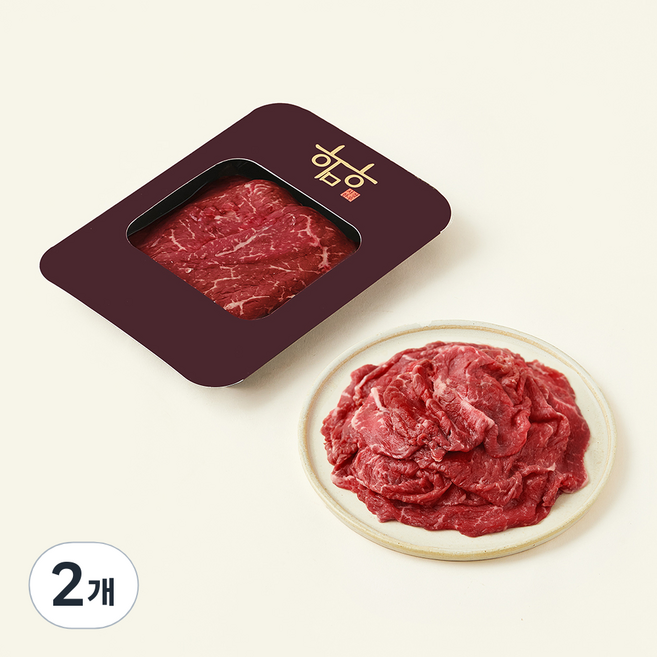 우미우 한우 1++등급 (7) 불고기용 (냉장), 300g, 2개
