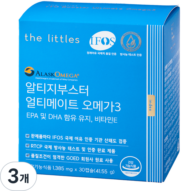 더리틀스 알티지부스터 얼티메이트 오메가3, 30정, 3개