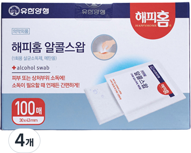 해피홈 알콜 스왑, 100매, 4개