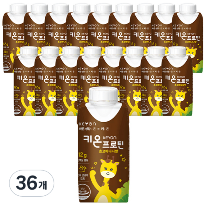 키온 아동용 키온 프로틴 음료 초코바나나맛, 200ml, 36개