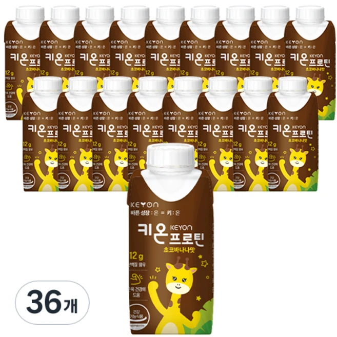키온 아동용 키온 프로틴 음료 초코바나나맛, 200ml, 36개 - 쿠팡