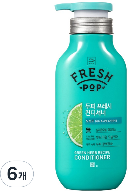 프레시팝 모히또 두피 컨디셔너, 500ml, 6개