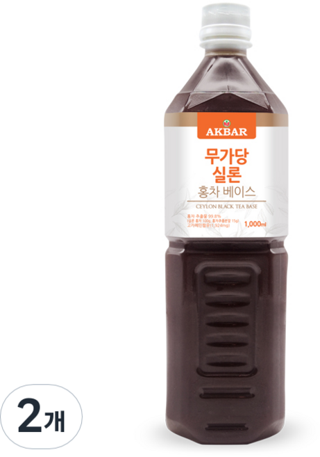 아크바 무가당 실론 홍차베이스, 1L, 2개