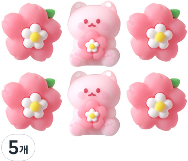 미니지우개 6p, 플라워, 5개