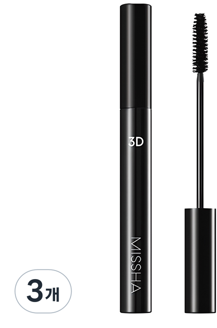 미샤 3D 마스카라 7g, 블랙, 3개