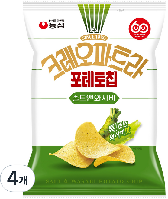 크레오파트라 솔트앤와사비, 4개, 50g