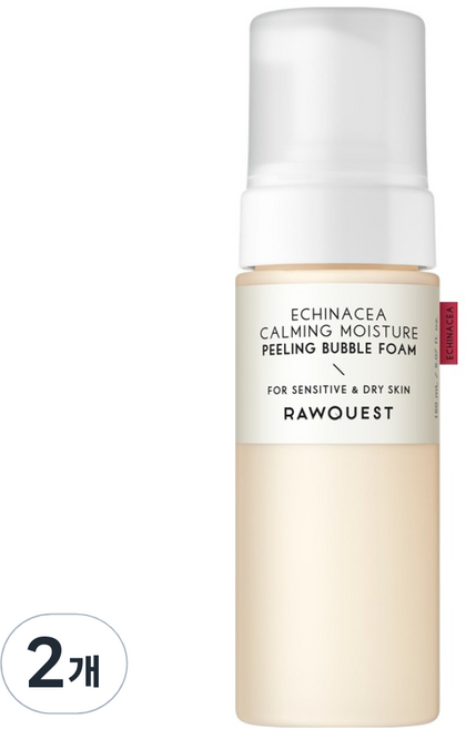 Rawquest 紫錐花舒緩保濕去角質洗顏慕斯, 2瓶, 150ml