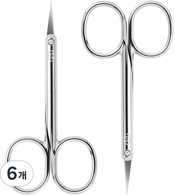 777 고급 눈썹가위, 실버, 6개