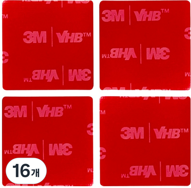 3M VHB 行車記錄器 Hi-pass用 方形雙面膠帶 透明 30mm, 16個