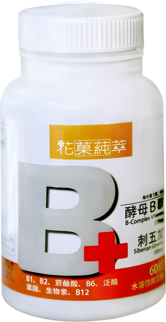 花菓莼萃 水溶性B群 + 刺五加 錠劑, 1個, 60顆