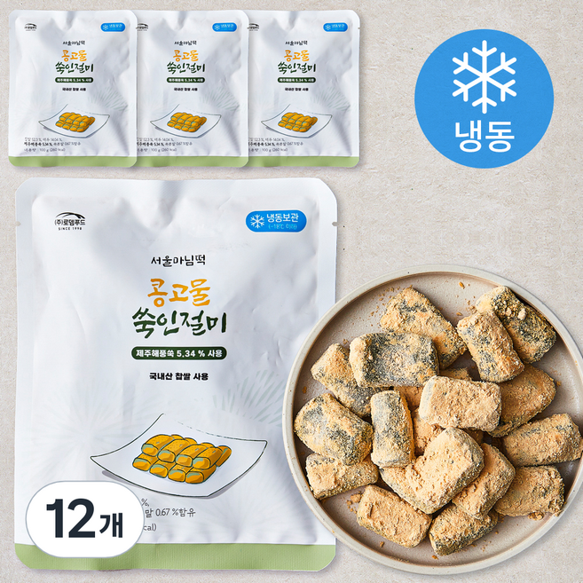 서울마님 콩고물 쑥 인절미 (냉동), 100g, 1개입, 12개