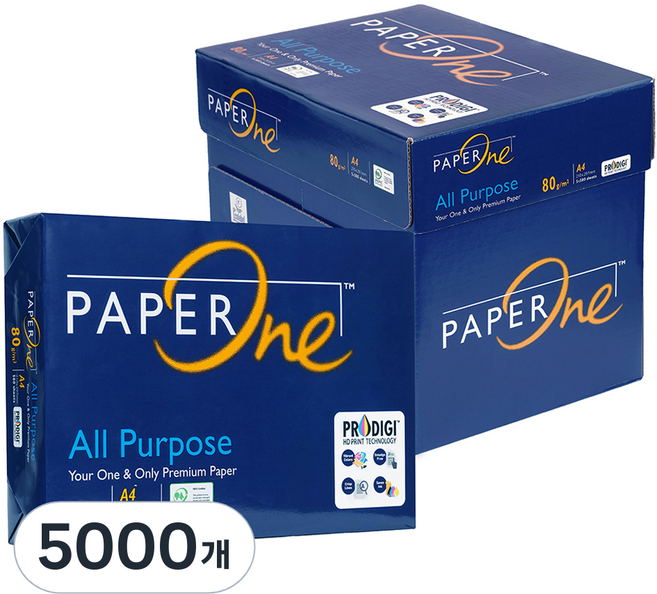 페이퍼원 올퍼포즈 복사용지 80g, A4, 5000개