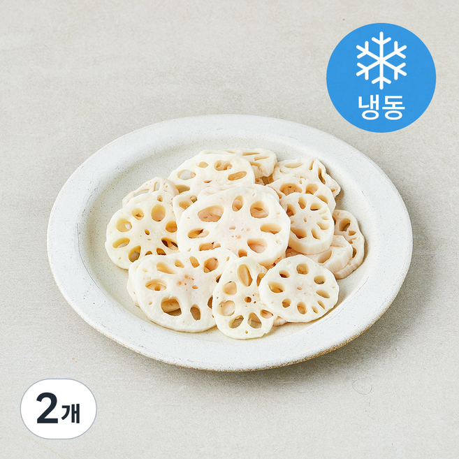 나물투데이 국내산 데친 연근채 (냉동), 2개, 250g