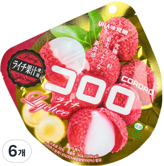 코로로 리치 젤리, 6개, 40g