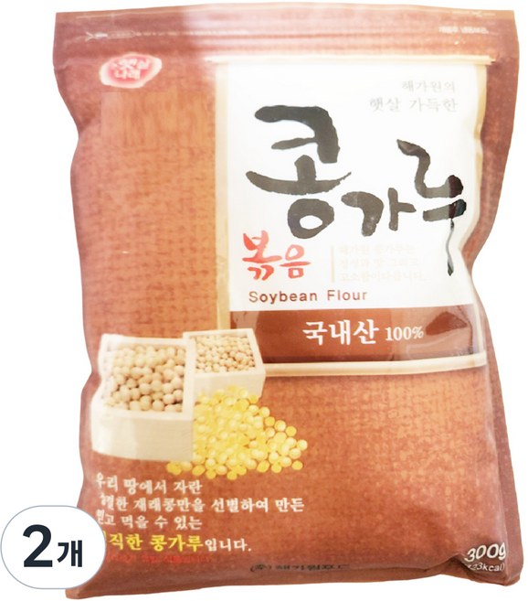 Haetsalnarae 韓國產焙炒豆粉, 300g, 2個