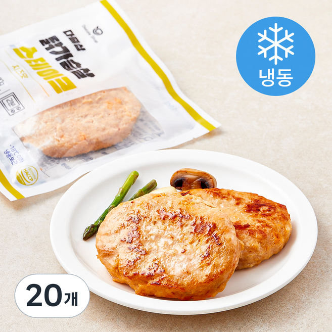 다즐샵 닭가슴살 스테이크 치즈맛 (냉동), 100g, 1개입, 20개