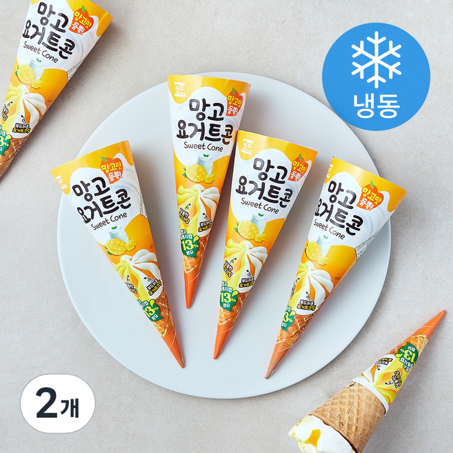 서주 망고 요거트콘 (냉동), 2개, 6개입, 150ml