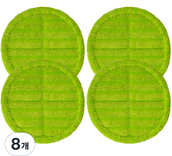 물걸레청소기 전기종 호환 극세사 걸레 초록색 22cm, 8개