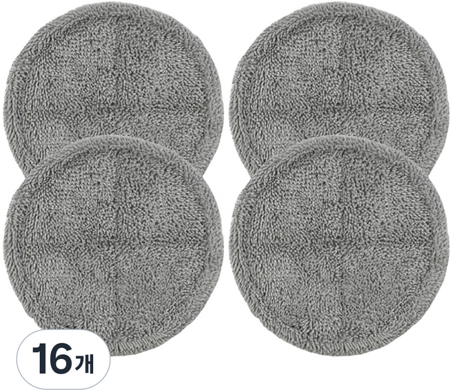 삼성제트 물걸레청소기 호환 극세사 걸레 회색, 16개