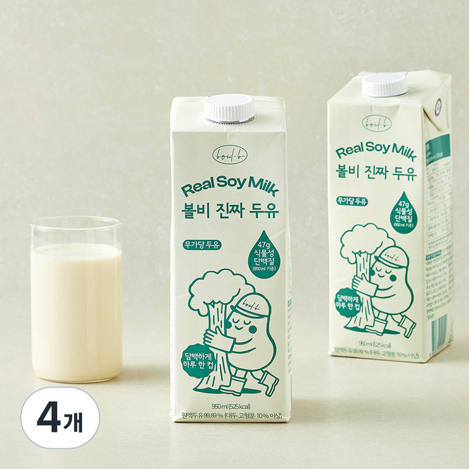 볼비 진짜 두유, 4개, 950ml