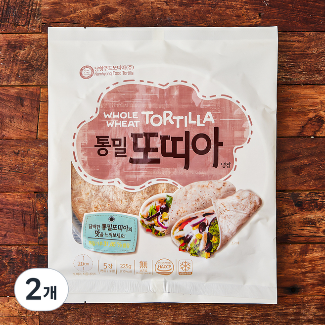 남향푸드또띠아 통밀또띠아 지름 20cm, 45g, 5개입, 2개