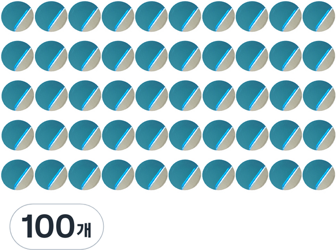 코히모 원형 문구자석 스티커 붙이는 얇은철판 30mm 4W159, 100개