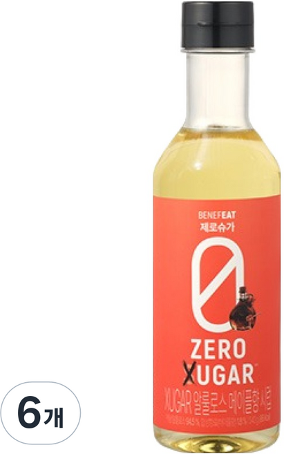 benefeat 제로슈가 알룰로스 메이플향 시럽, 540g, 6개