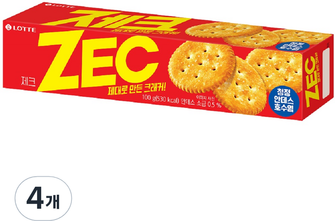 제크 오리지널 과자, 100g, 4개