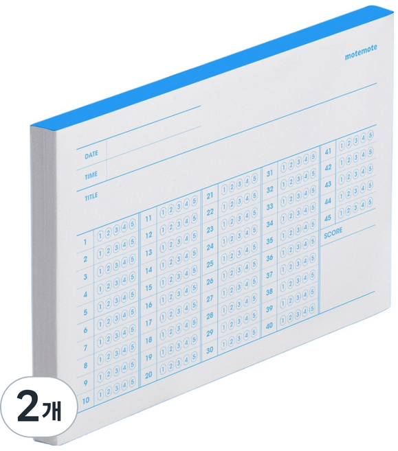 모트모트 메모블럭 OMR 메모지, 화이트, 80매, 2개