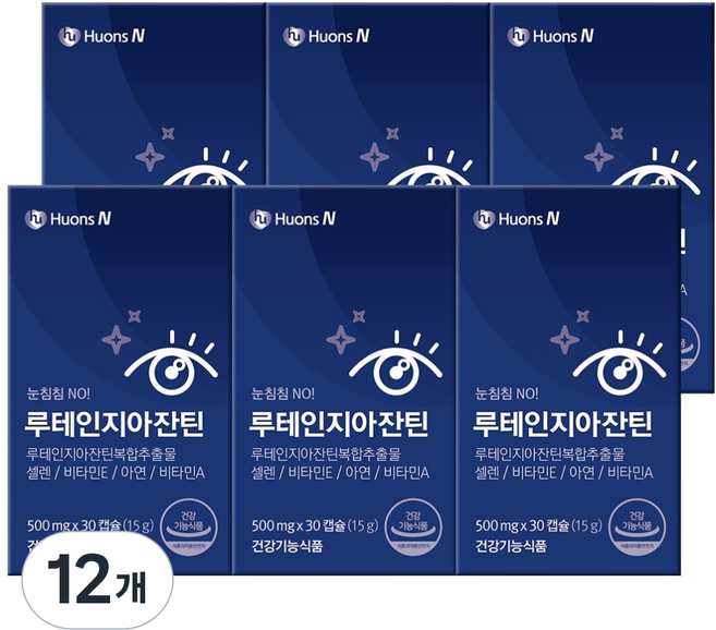 휴온스 루테인 지아잔틴, 30정, 12개