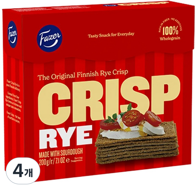 파제르 크리스프브래드 오리지널 라이, 200g, 4개