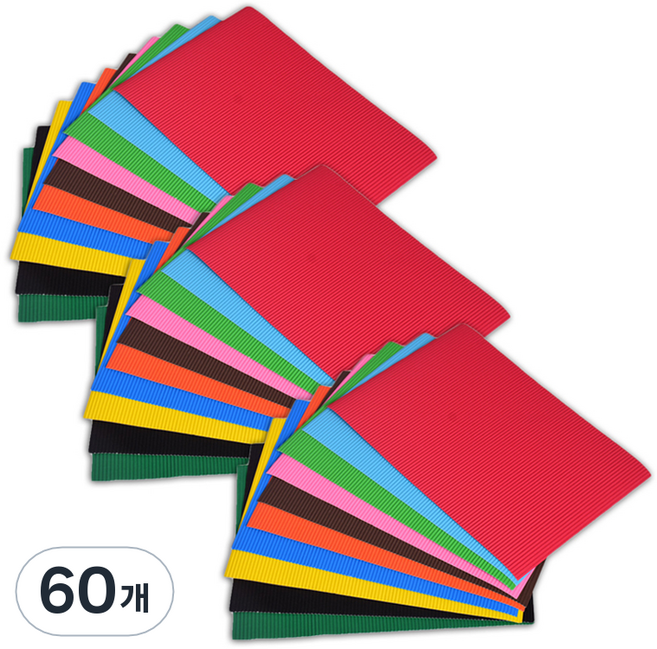 마다꾸미 컬러 골판지, 36 믹스컬러, 60개