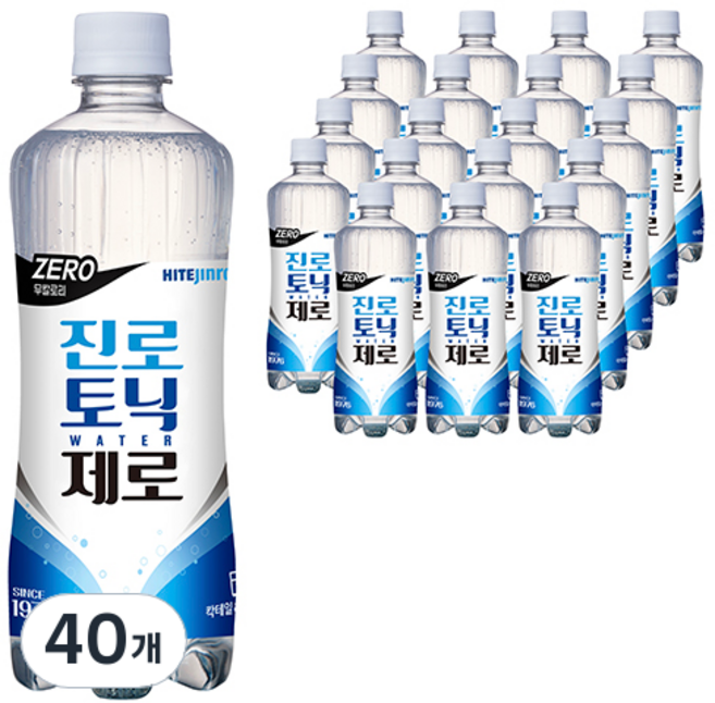 진로토닉워터 제로, 600ml, 40개