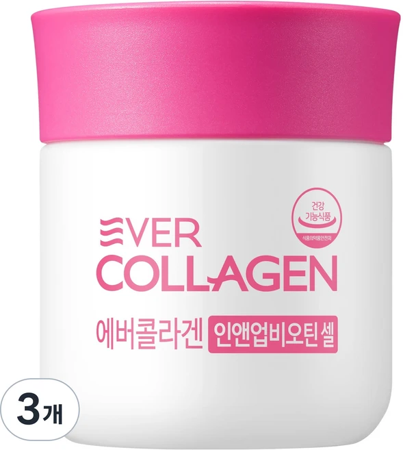 에버콜라겐 인앤업비오틴 셀 4주분, 56정, 3개 - 쿠팡