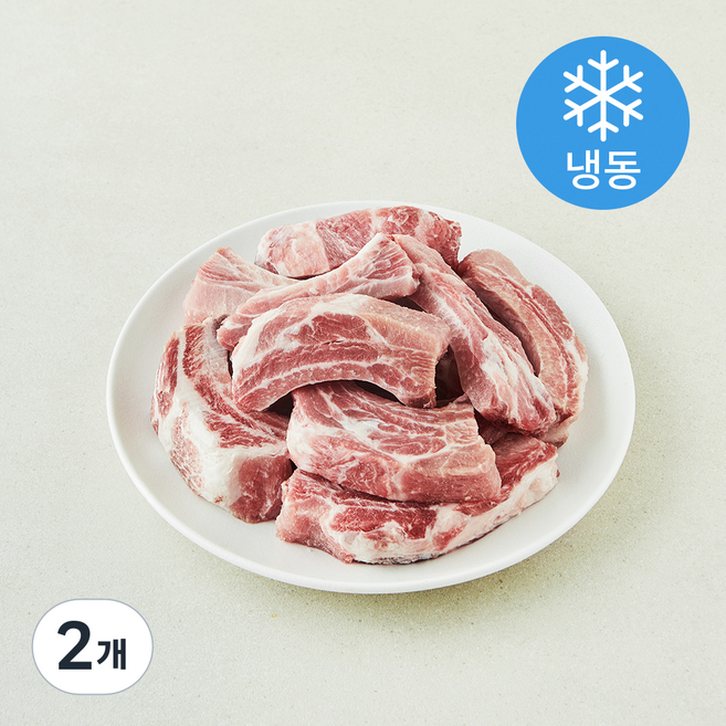 네덜란드산 돼지 등갈비 구이용 (냉동), 2개, 1kg