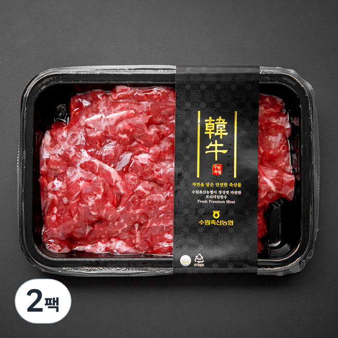 수원축산농협 한우 1+등급 잡채용 (냉장), 300g, 2팩