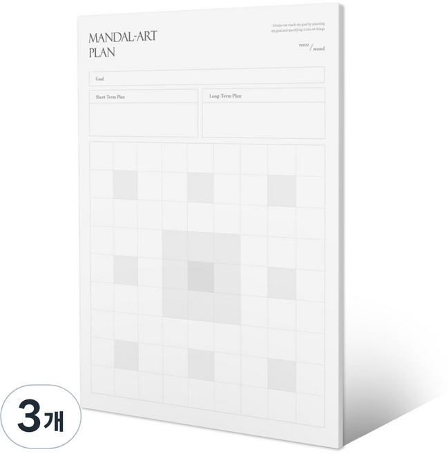 리코즈 만다라트 플래너 A4 20매, 3개