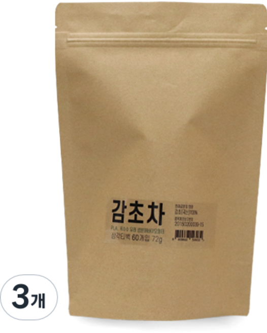 아이앤티 감초차 삼각 티백 60p, 1.2g, 60개입, 3개