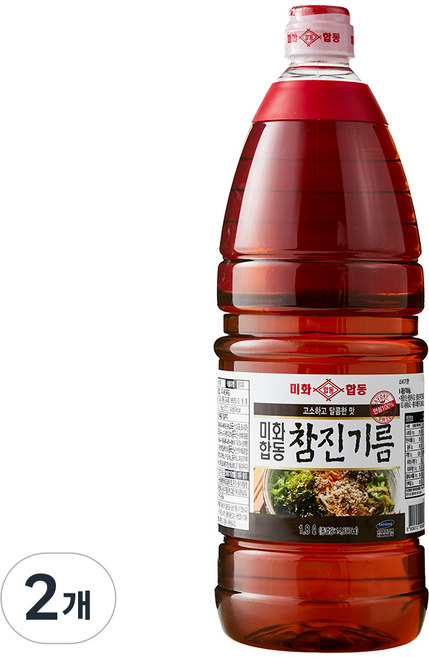 Mihwahapttong 純芝麻油, 2個, 1.8L