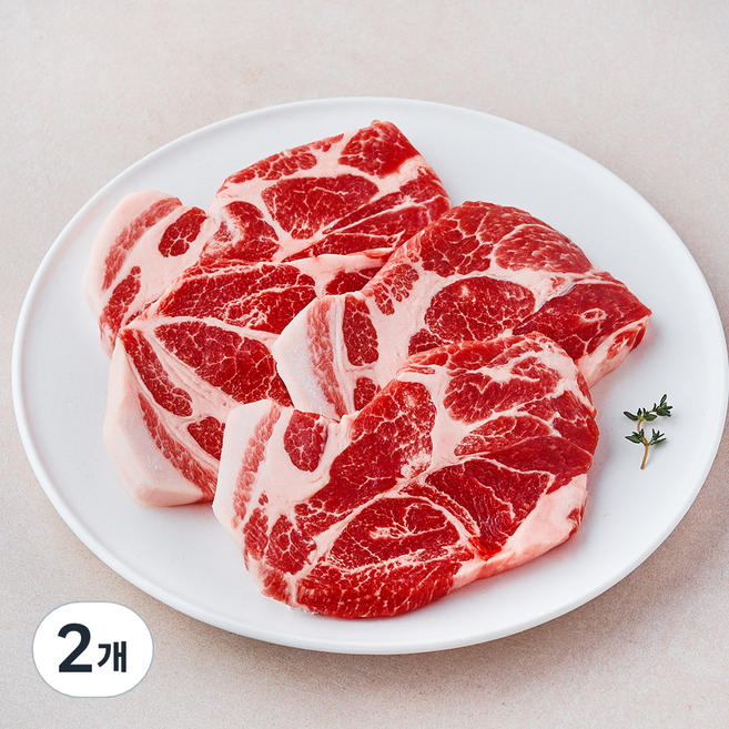 미국산 목살 구이용 (냉장), 2개, 600g