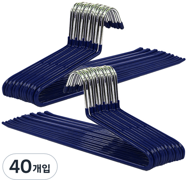 리벤스 코팅 논슬립 바지걸이, 네이비, 40개
