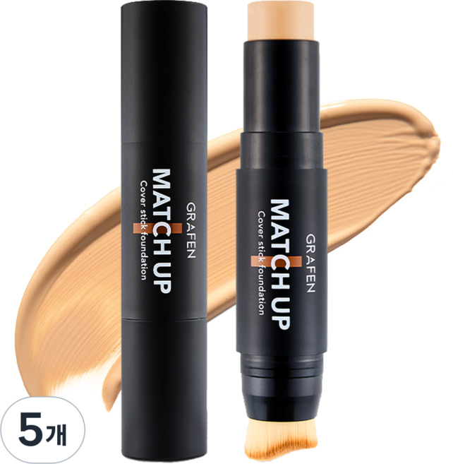 GRAFEN Match-up 遮瑕棒粉底 SPF50+ PA++++ 12g, 21號 亮膚色, 5個