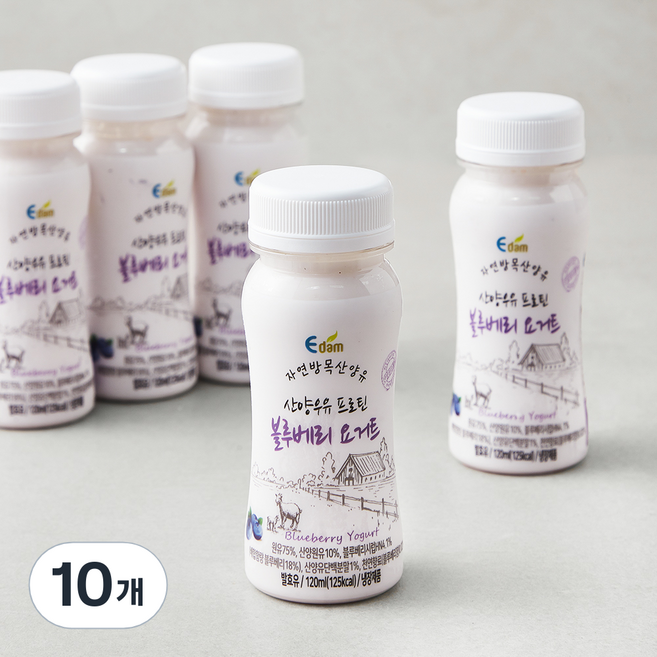 이담 산양우유 프로틴 블루베리 요거트, 120ml, 1개입, 10개
