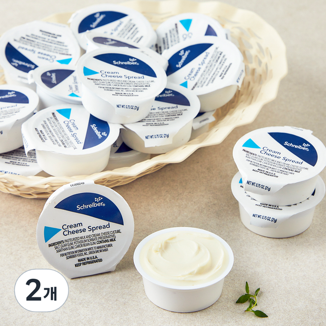 슈라이버 크림치즈 컵 20개입, 21.26g, 2개