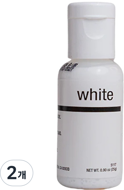 셰프마스터 리쿠아젤 식용색소 화이트, 25g, 2개