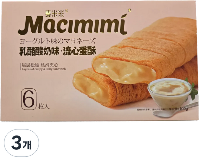 마치미미 부드러운 치즈 요구르트 크리스피, 100g, 3개