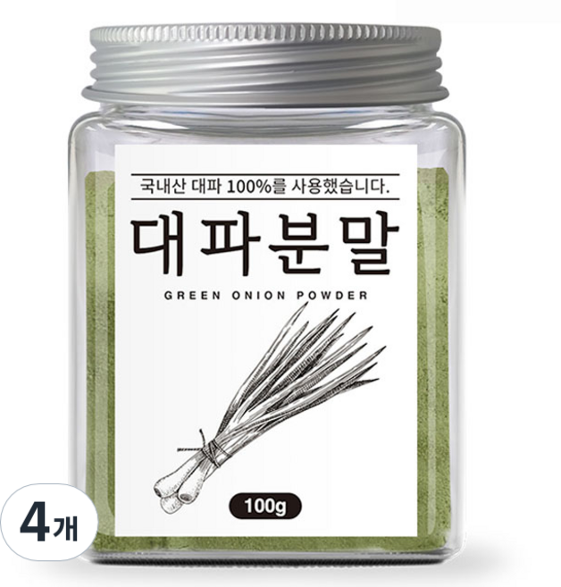 조은약초 대파 분말, 4개, 100g