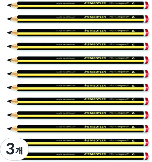 스테들러 노리스 에르고소프트 점보연필 153 2B, 혼합 색상, 36개
