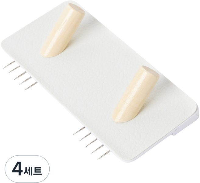 모노플랫 원목 똑또기핀 직사각 2구 벽지핀 2p, 혼합색상, 4세트