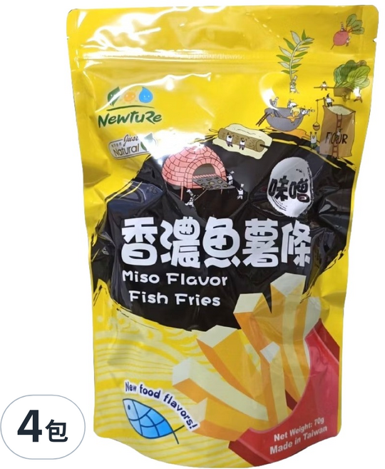 NewtuRe 展康 香濃魚薯條, 4包, 70g